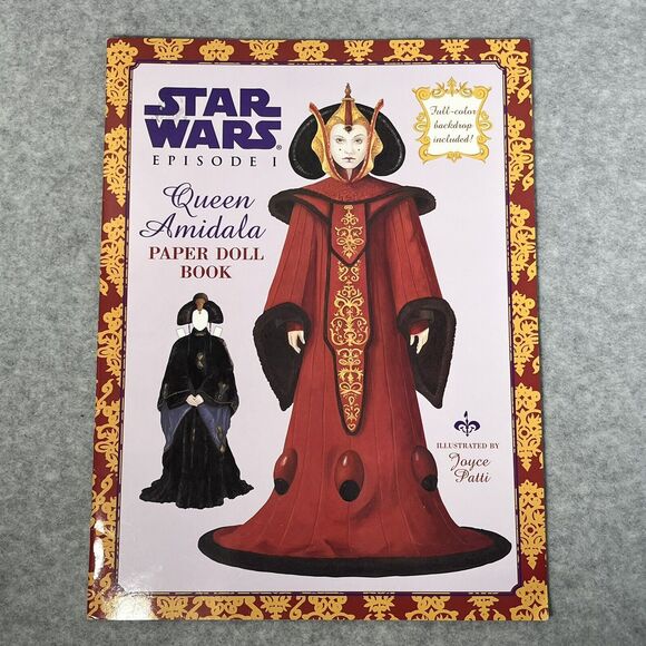 Star Wars Episode 1 Queen Amidala Paper Doll Book Uncut 1999 Lucas Film Unused - Picture 15 of 15